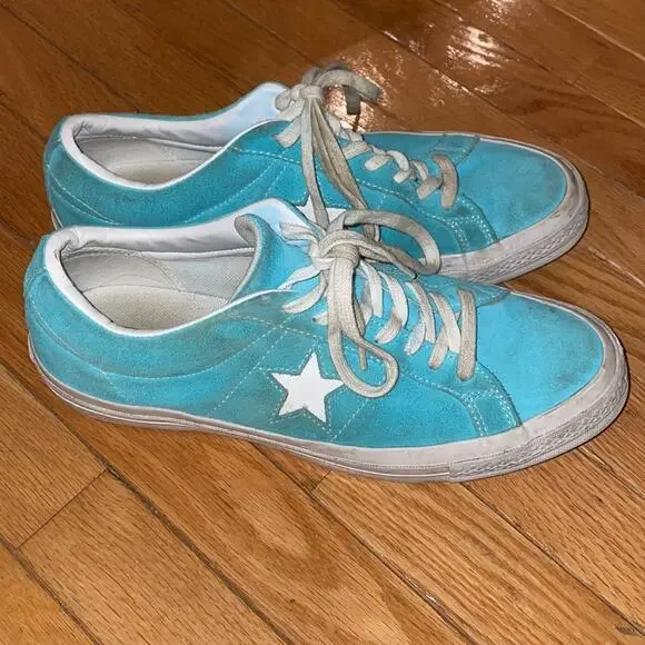 Converse All Stars chuck taylors teal men’s 9 - Picture 2 of 5